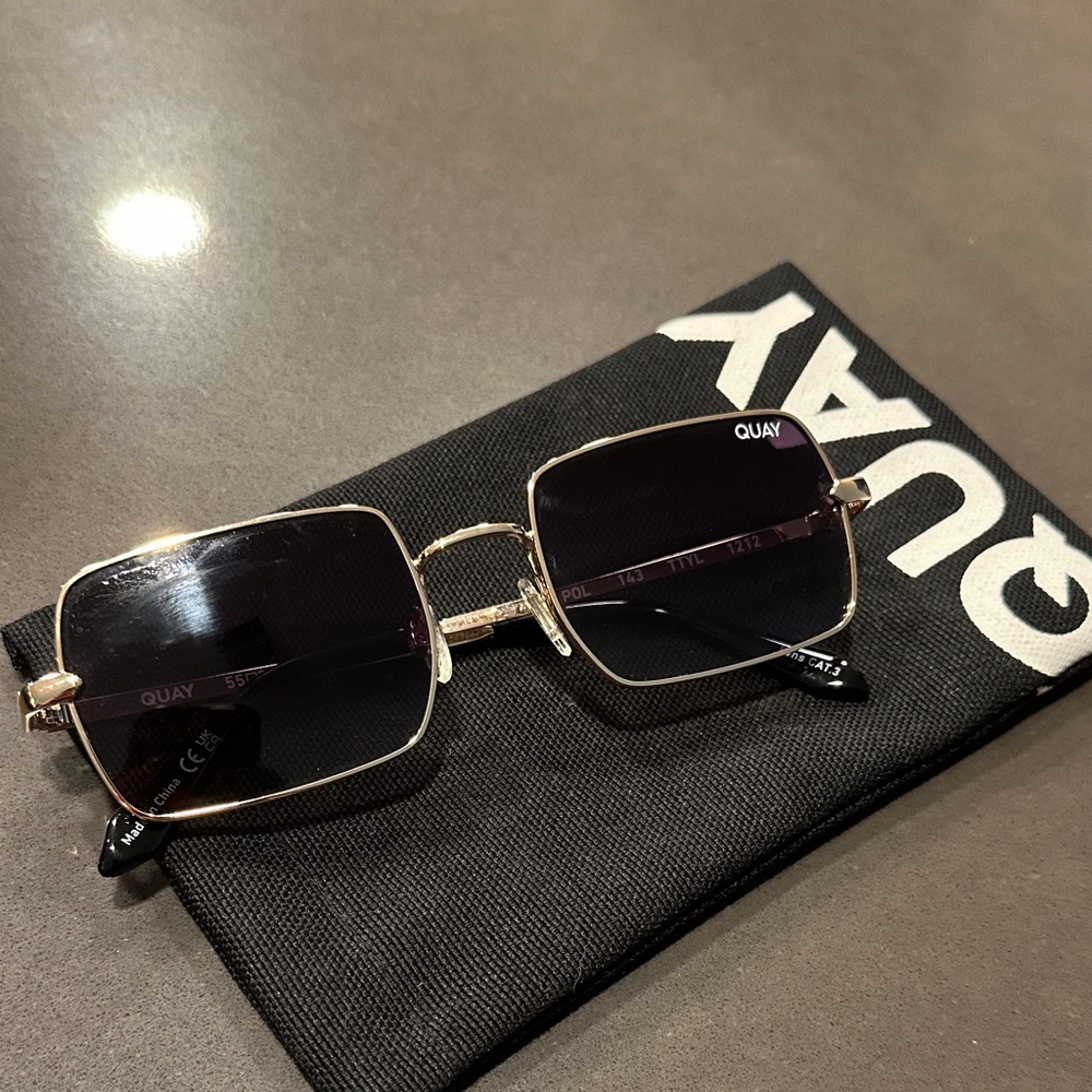 Quay Australia Gold Frame Sunglasses